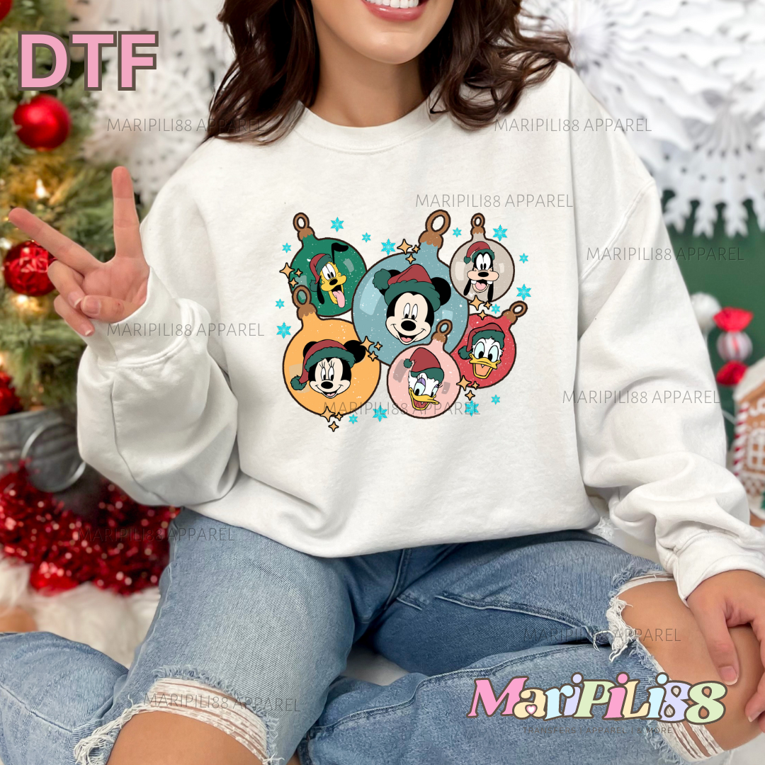 Mickey and Friends Christmas, DTF TRANSFER Direct To Film Ready To Press